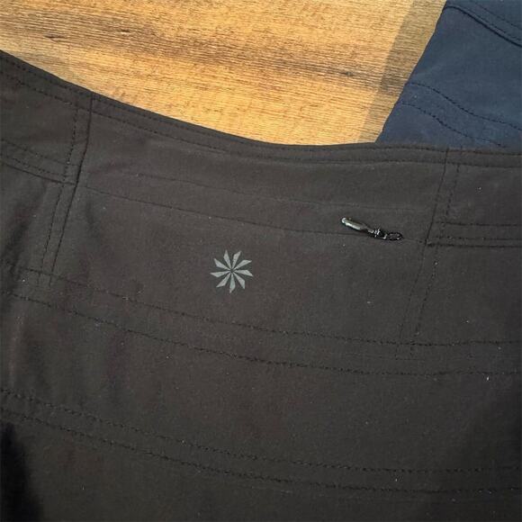 Athleta Athletic Hiking Skort Bundle Size 2 Black Navy Pickleball Golf Tennis - Picture 3 of 10